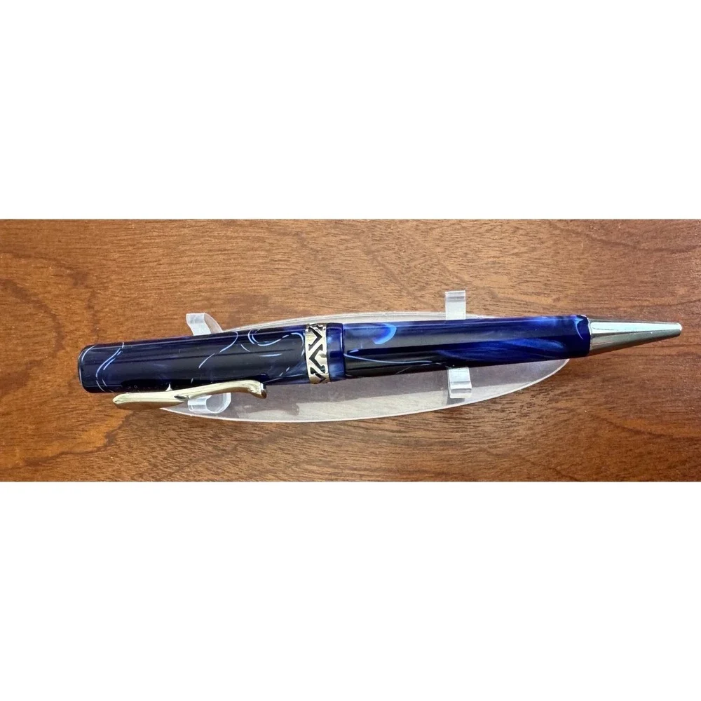 Visconti Midnight Voyager Ballpoint Pen Typhoon Blue 1992 Twist Retract RARE